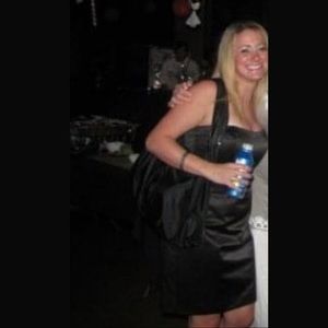 Bebe Strapless Cocktail Dress with lace details